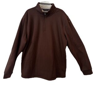 BC Clothing Sweater Mens XL Fleece Lined Quarter 1/4 Zip Pullover Sweatshirt